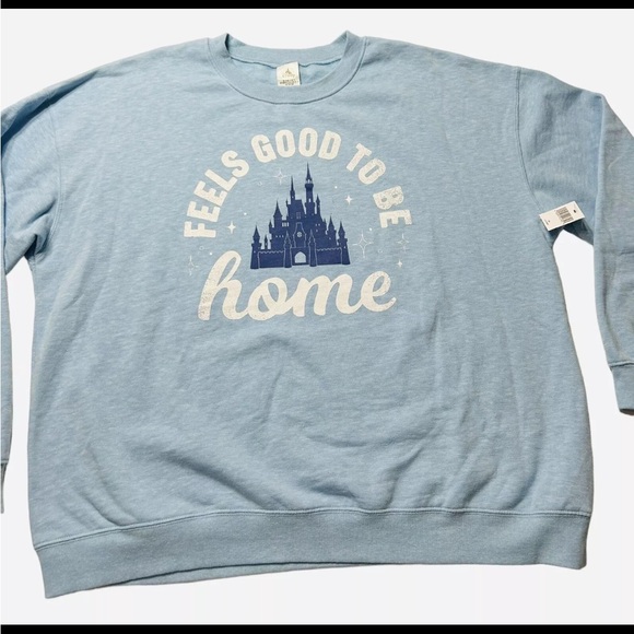 NEW Disney Parks Feels Good To Be Home Graphic Sweatshirt Womens Plus Size 1X - Picture 2 of 5